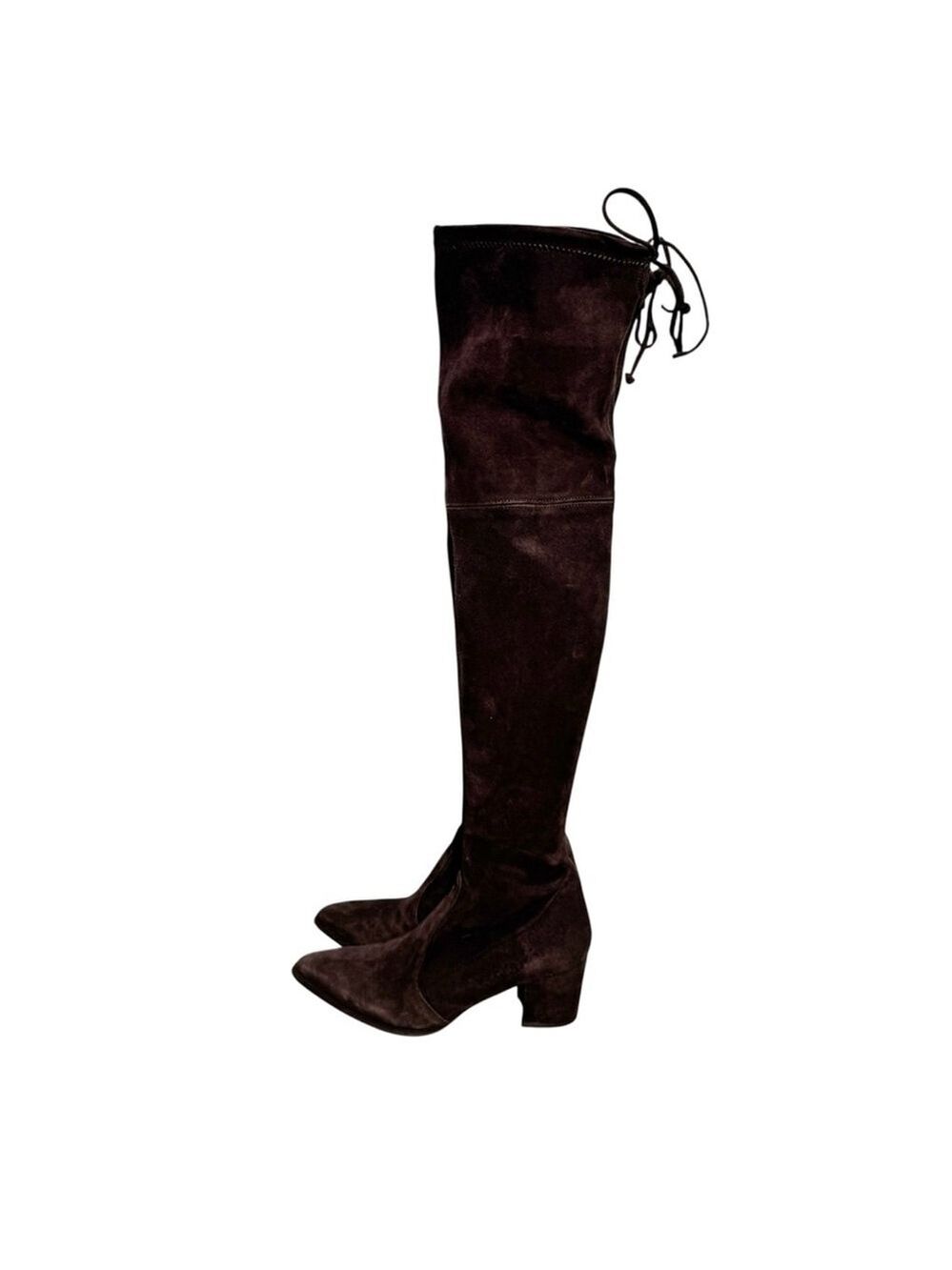 Stuart Weitzman Thighland Over the Knee Stretch Suede Cola Brown size 5 - Picture 4 of 8